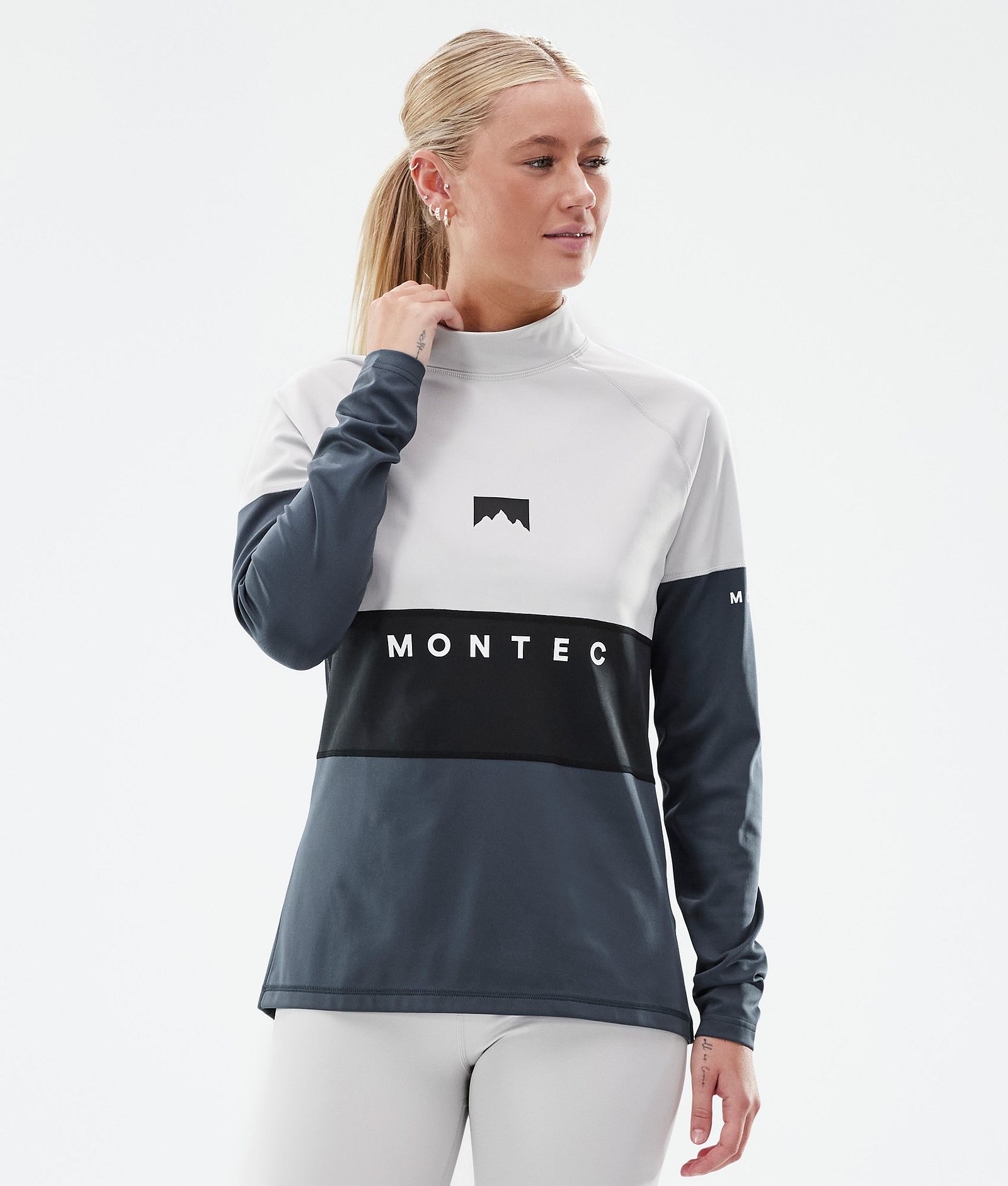Montec Alpha W Funktionsshirt Damen Light Grey/Black/Metal Blue, Bild 1 von 6