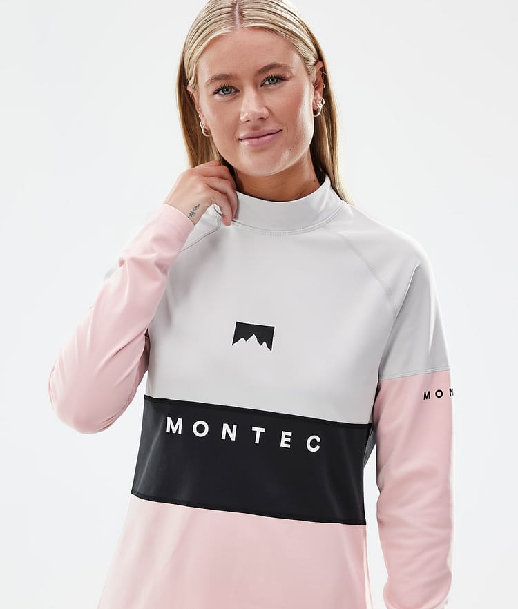Montec Alpha W Funktionsshirt Damen Light Grey/Black/Soft Pink, Bild 2 von 5