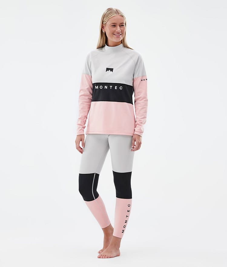 Montec Alpha W Funktionsshirt Damen Light Grey/Black/Soft Pink, Bild 3 von 5