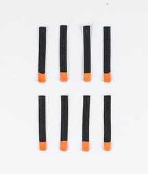 Utilities 8pc Rips Tape Zip Puller Ersatzteile Black/Orange Tip