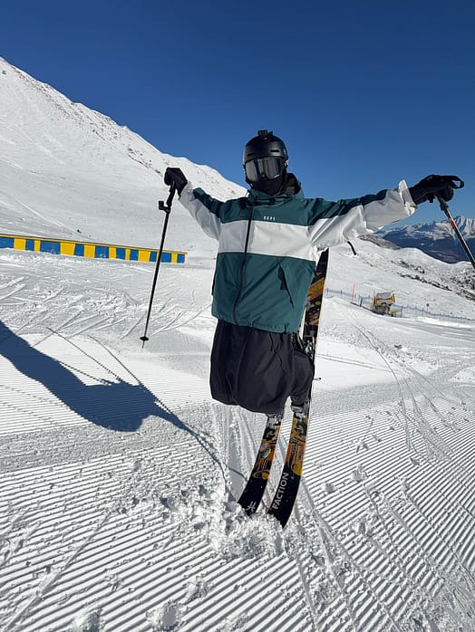 Kunde @confettyboy in Dope Spartan Skijacke Herren Stripe Bottle Green/Light Grey