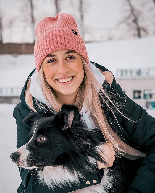 Kunde @terspickova in Dope Chunky Mütze Pink