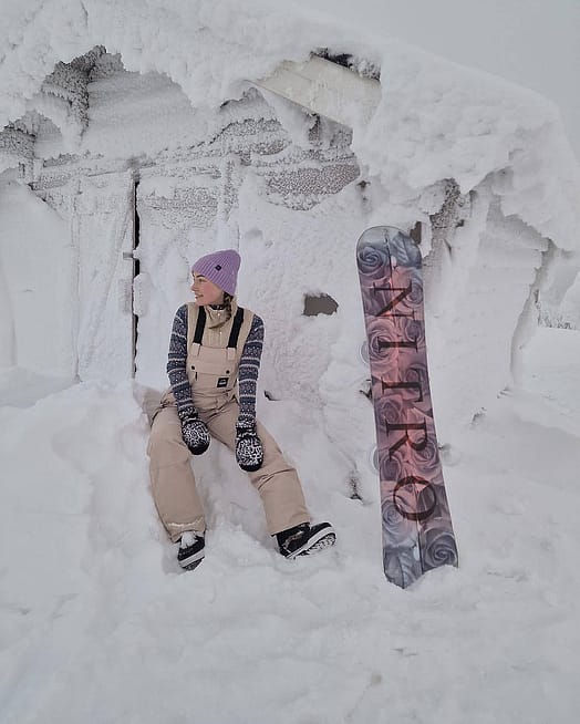 Kunde @sofiasmoodx in Dope Notorious B.I.B W 22 Snowboardhose Damen Sand