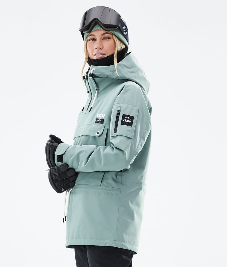 Dope Annok W 21 Snowboardjacke Damen Faded Green, Image 6 of 9