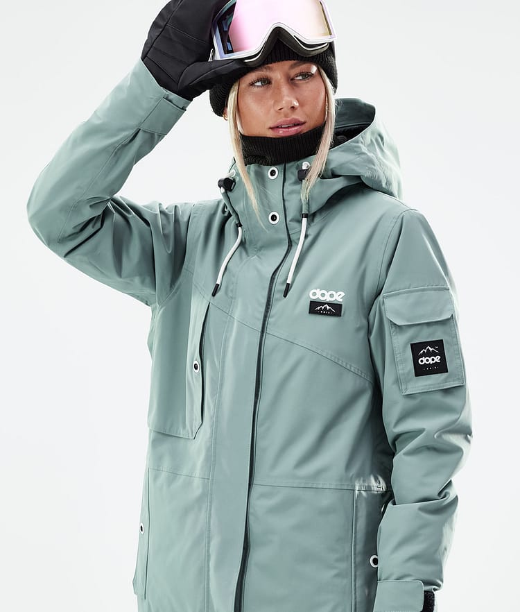 Dope Adept W 21 Skijacke Damen Faded Green, Image 3 of 11