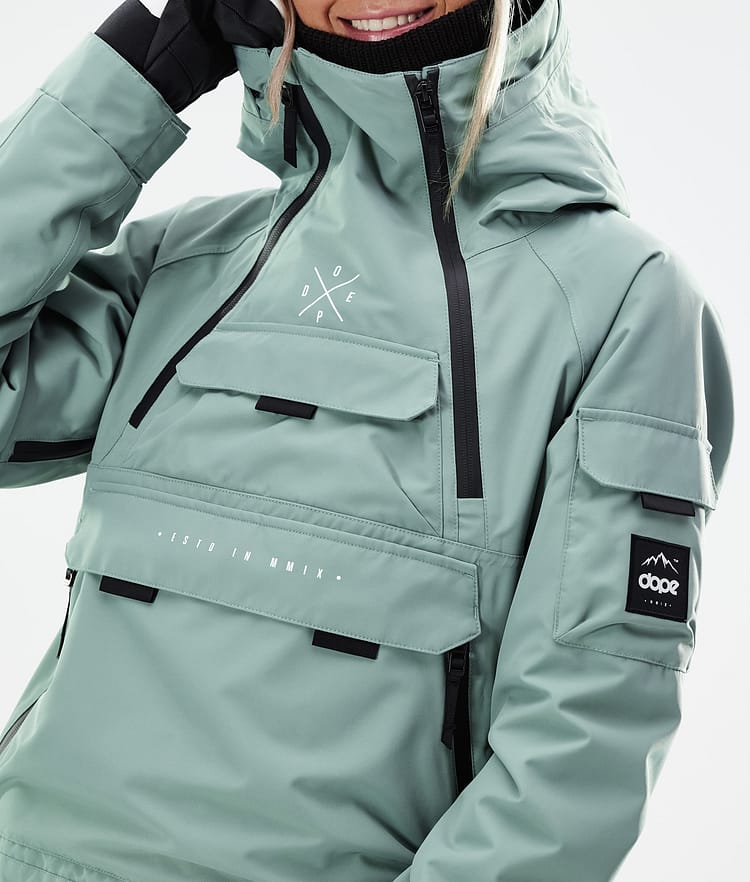 Dope Akin W 21 Skijacke Damen Faded Green, Image 2 of 11