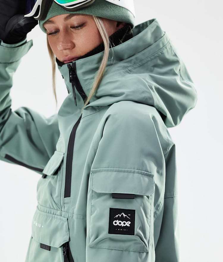 Dope Akin W 21 Snowboardjacke Damen Faded Green, Image 3 of 11
