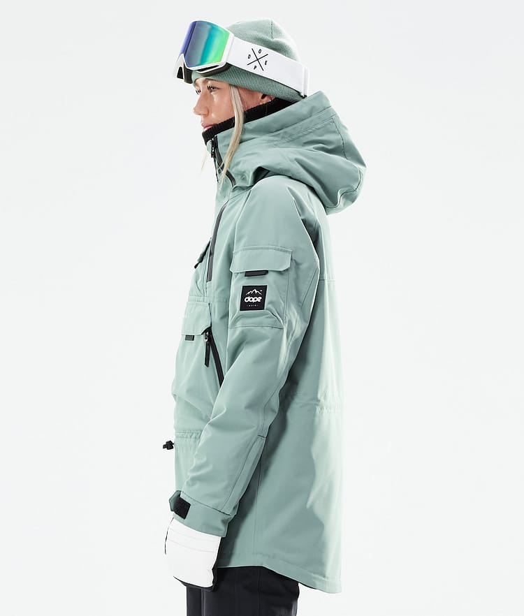 Dope Akin W 21 Skijacke Damen Faded Green, Image 7 of 11
