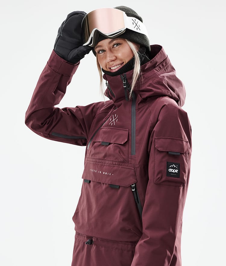 Dope Akin W 21 Snowboardjacke Damen Burgundy, Image 3 of 11
