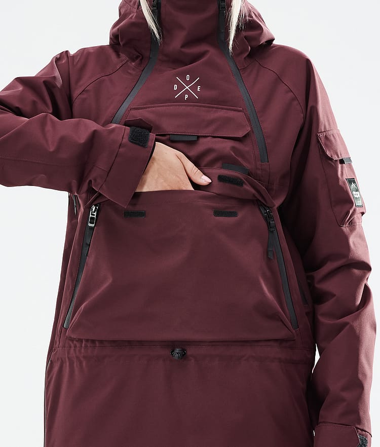 Dope Akin W 21 Skijacke Damen Burgundy, Image 10 of 11