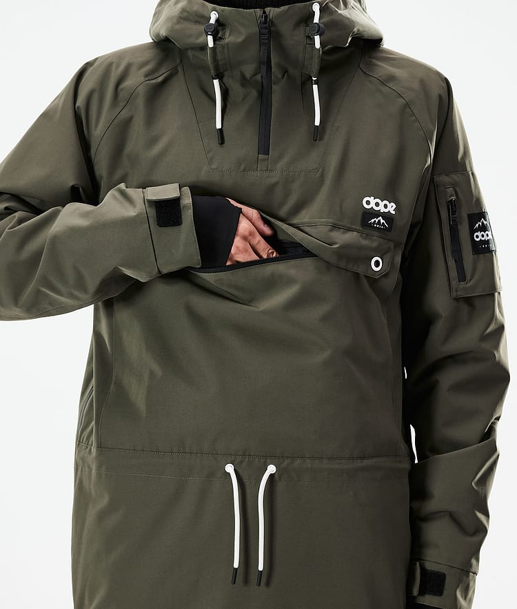 Dope Annok 21 Snowboardjacke Herren Olive Green, Image 10 of 10