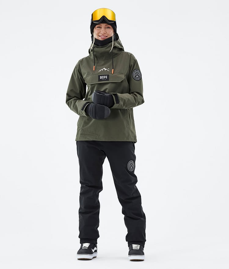 Dope Blizzard W 21 Snowboardjacke Damen Olive Green, Image 3 of 9