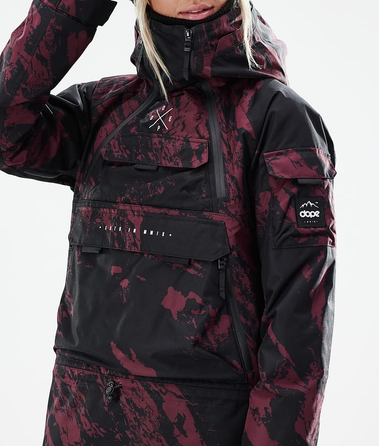 Dope Akin W 21 Snowboardjacke Damen Paint Burgundy, Image 2 of 11