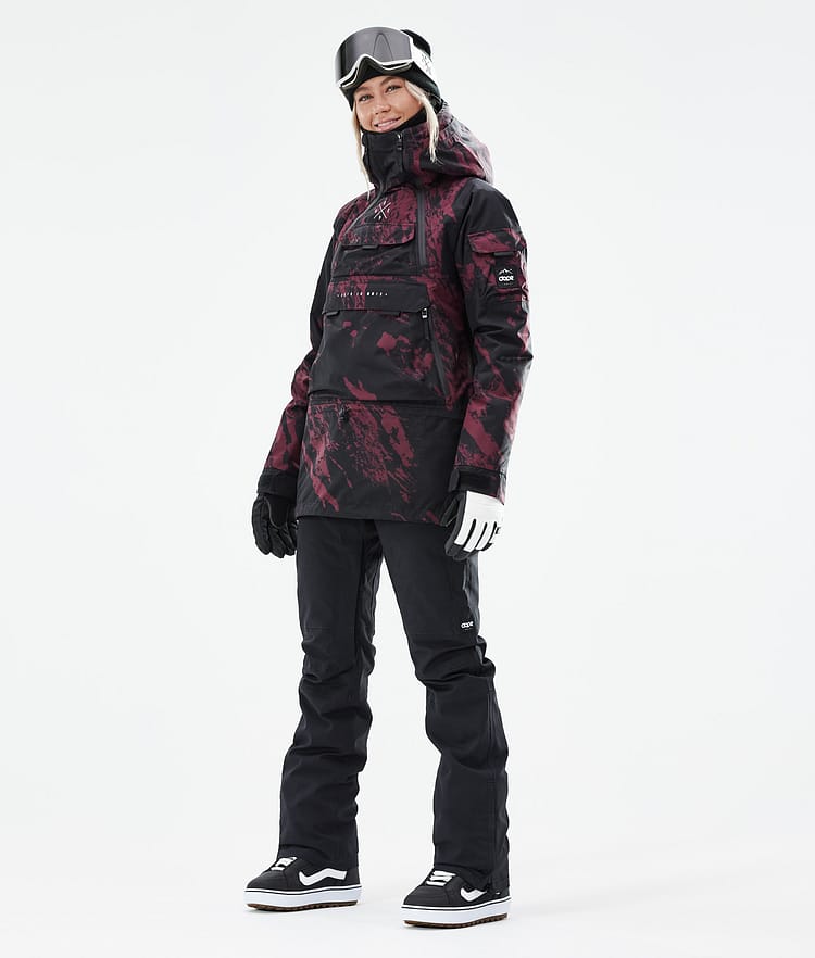 Dope Akin W 21 Snowboardjacke Damen Paint Burgundy, Image 4 of 11