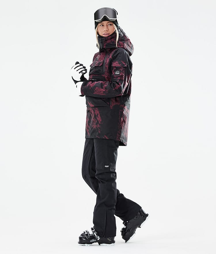 Dope Akin W 21 Skijacke Damen Paint Burgundy, Image 5 of 11