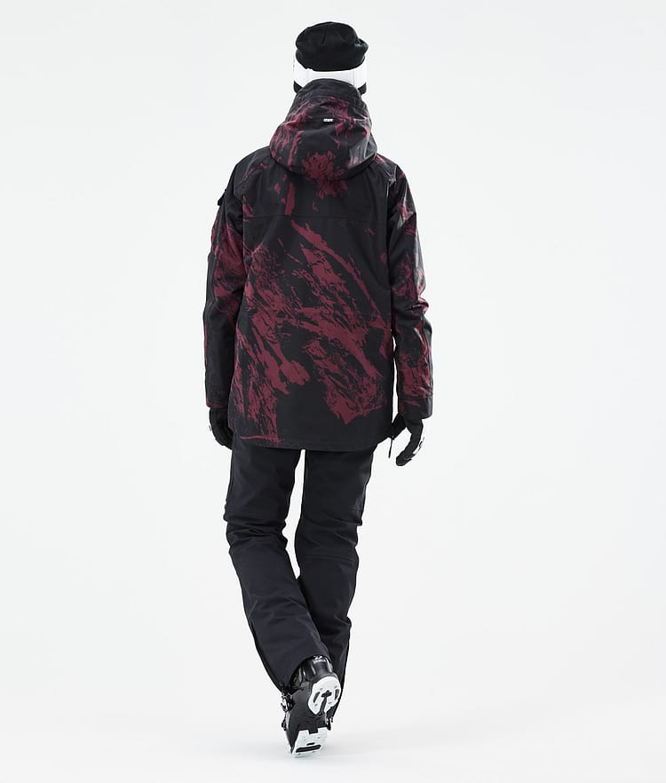 Dope Akin W 21 Skijacke Damen Paint Burgundy, Image 6 of 11