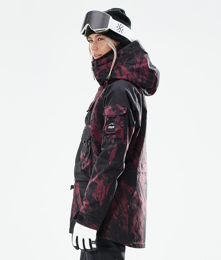 Dope Akin W 21 Skijacke Damen Paint Burgundy, Image 7 of 11