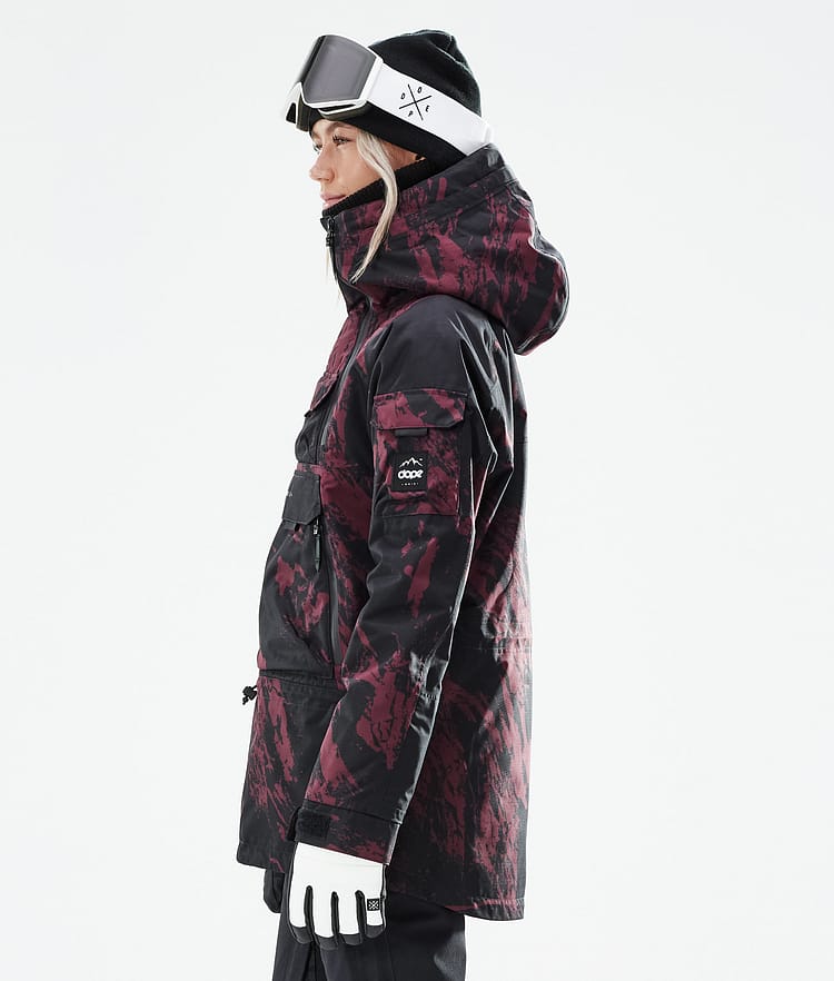 Dope Akin W 21 Snowboardjacke Damen Paint Burgundy, Image 7 of 11
