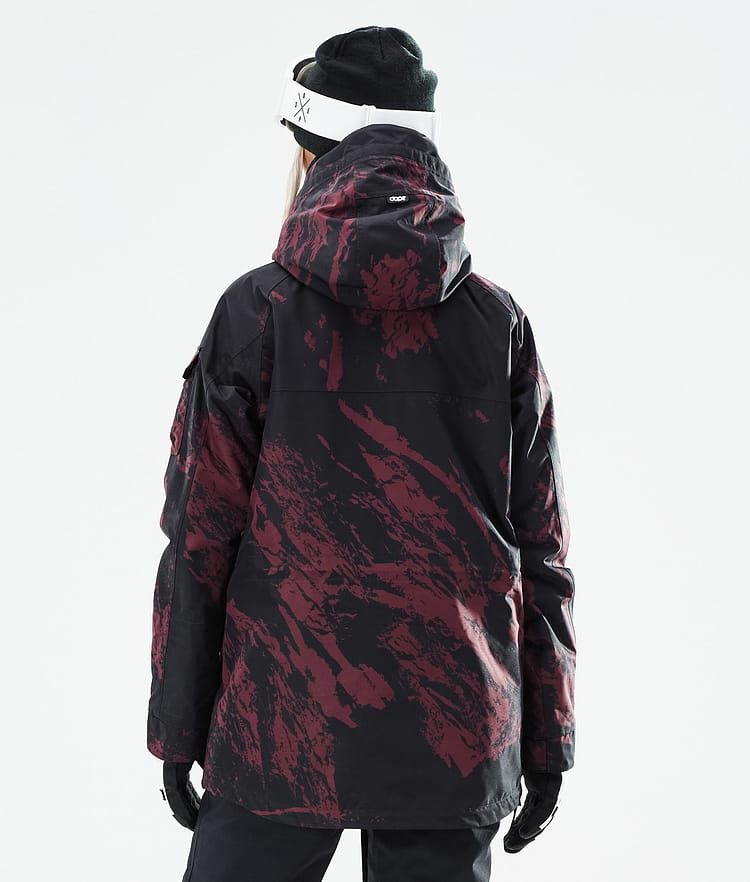 Dope Akin W 21 Snowboardjacke Damen Paint Burgundy, Image 8 of 11