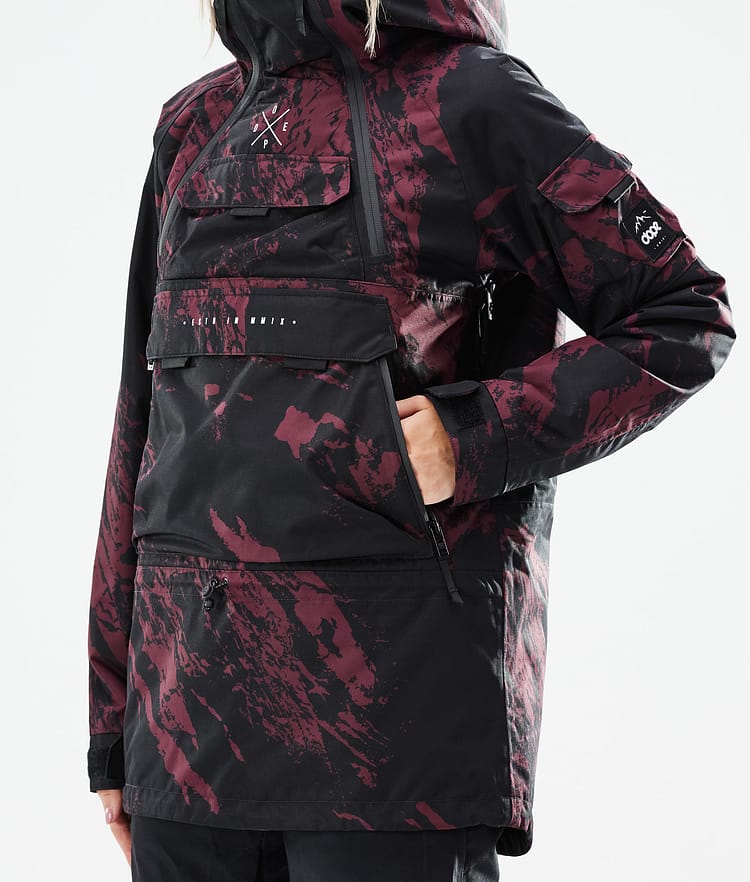 Dope Akin W 21 Snowboardjacke Damen Paint Burgundy, Image 9 of 11