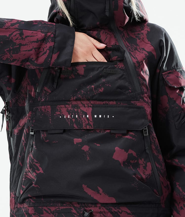 Dope Akin W 21 Skijacke Damen Paint Burgundy, Image 11 of 11