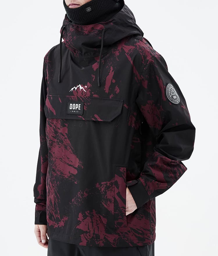 Dope Blizzard 21 Snowboardjacke Herren Paint Burgundy, Image 8 of 9