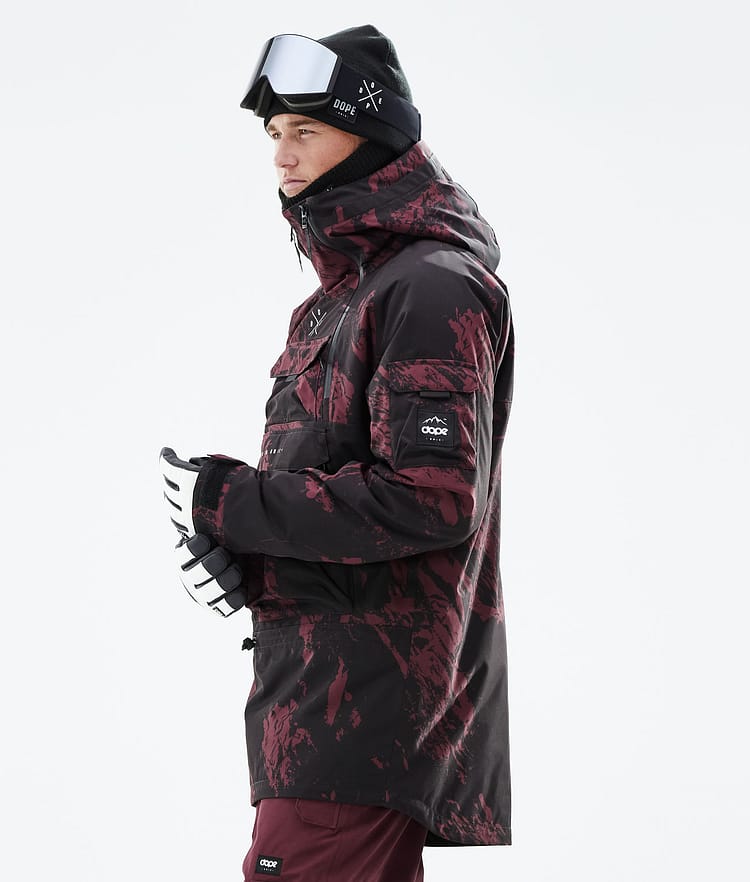 Dope Akin 21 Snowboardjacke Herren Paint Burgundy, Image 7 of 10