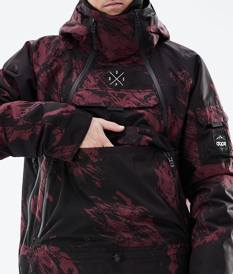 Dope Akin 21 Skijacke Herren Paint Burgundy, Image 10 of 10