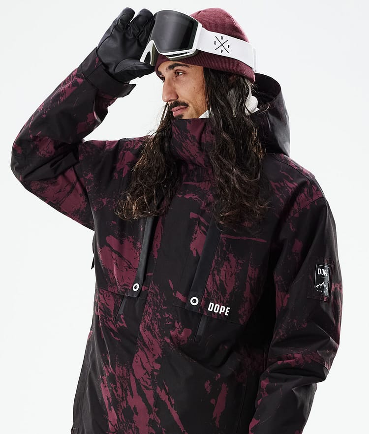 Dope Mojo Snowboardjacke Herren Paint Burgundy, Image 3 of 11