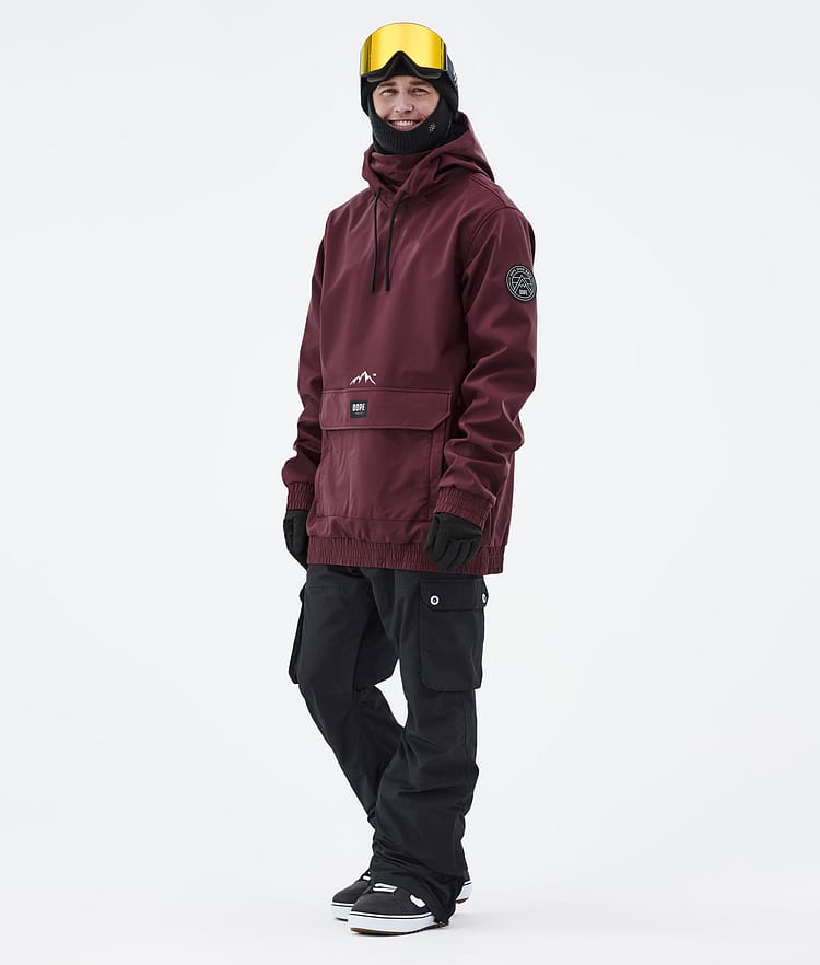 Dope Wylie Snowboardjacke Herren Patch Burgundy, Image 4 of 10