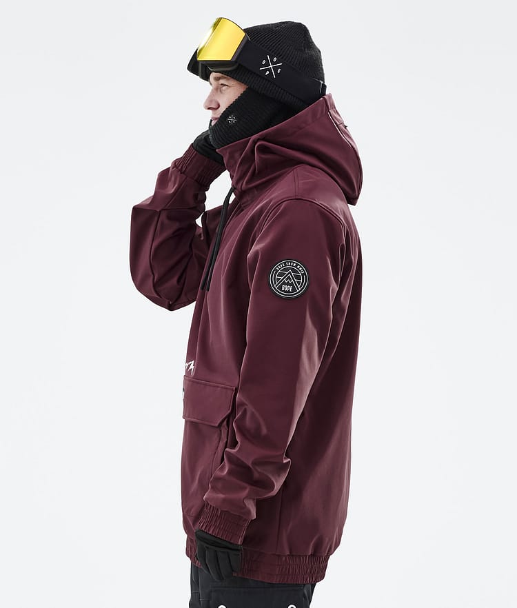 Dope Wylie Snowboardjacke Herren Patch Burgundy, Image 7 of 10