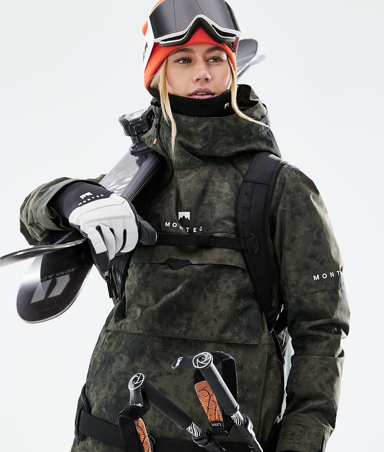Montec Dune W 21 Skijacke Damen Olive Green Tiedye, Image 4 of 11