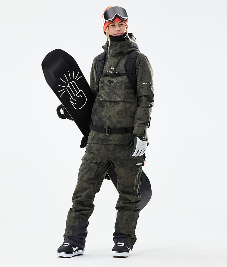 Montec Dune W 21 Snowboardjacke Damen Olive Green Tiedye, Image 5 of 11