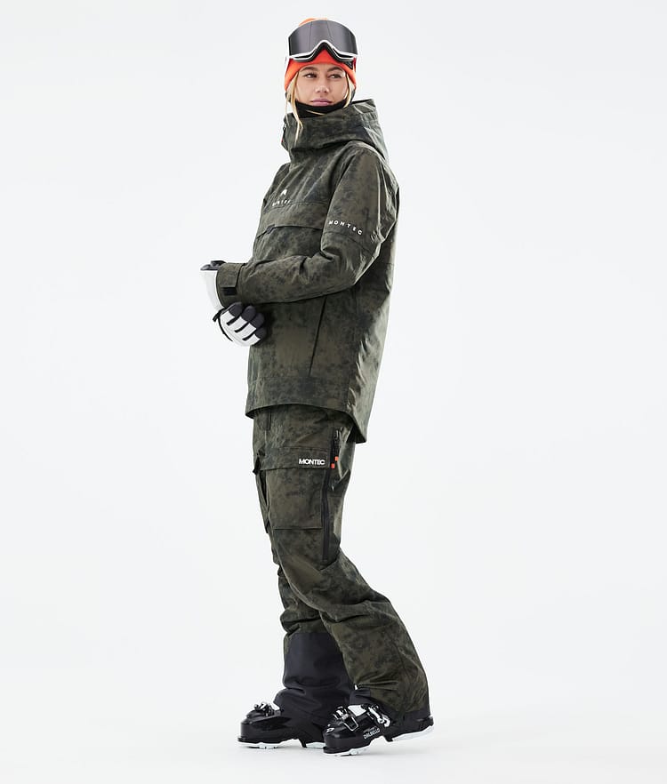 Montec Dune W 21 Skijacke Damen Olive Green Tiedye, Image 6 of 11