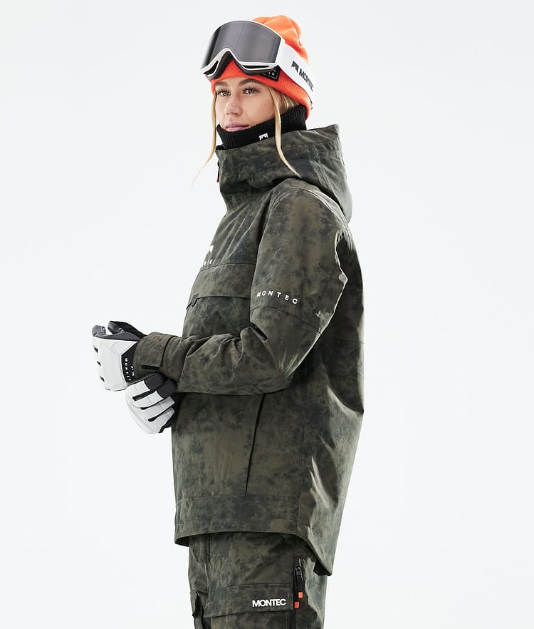 Montec Dune W 21 Skijacke Damen Olive Green Tiedye, Image 8 of 11