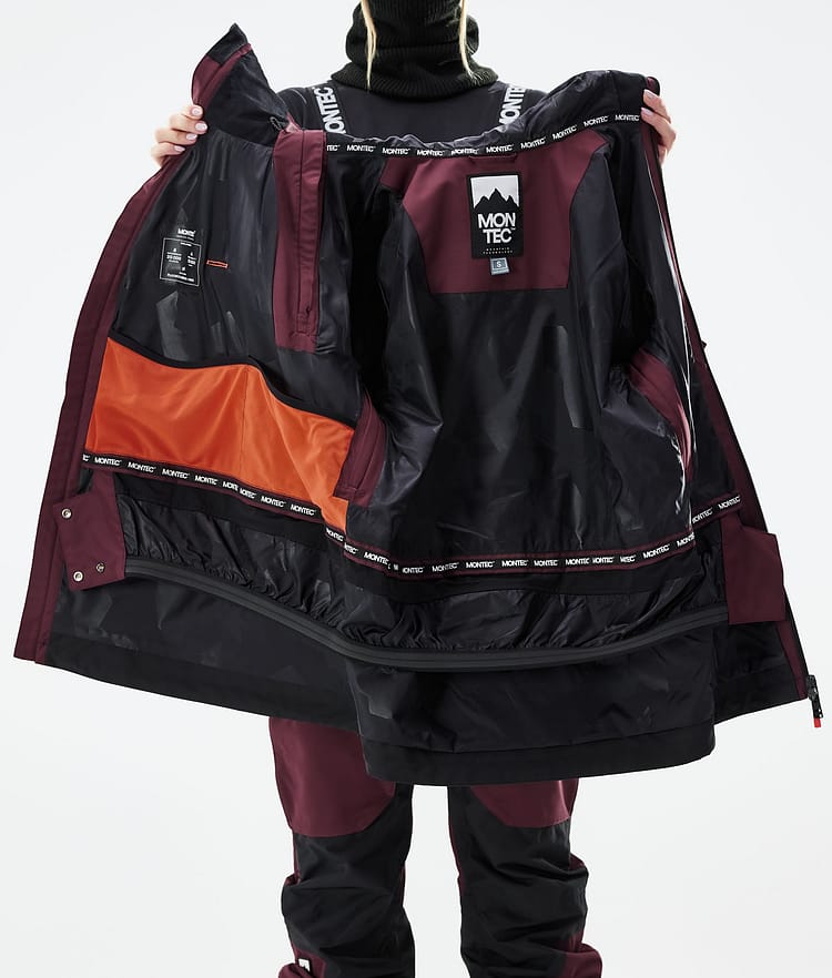 Montec Doom W 21 Snowboardjacke Damen Burgundy/Black, Image 12 of 12