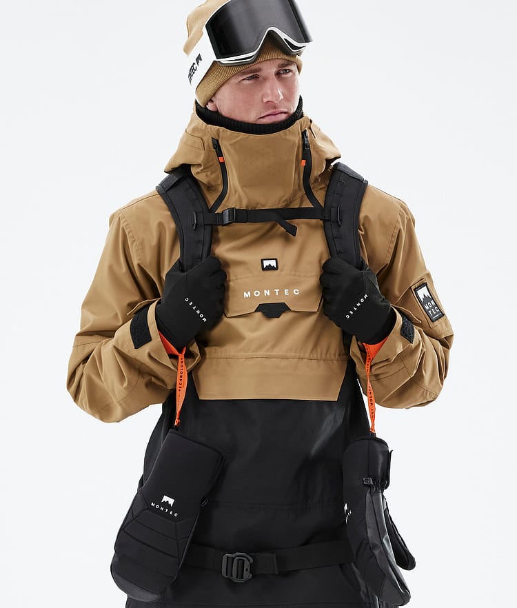 Montec Doom 21 Snowboardjacke Herren Gold/Black, Image 2 of 13