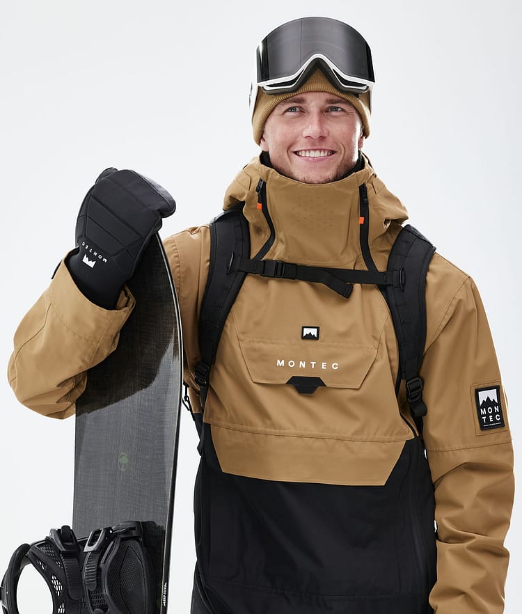 Montec Doom 21 Snowboardjacke Herren Gold/Black, Image 4 of 13