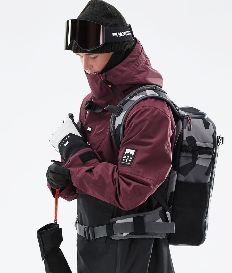Montec Doom 21 Snowboardjacke Herren Burgundy/Black, Image 2 of 13