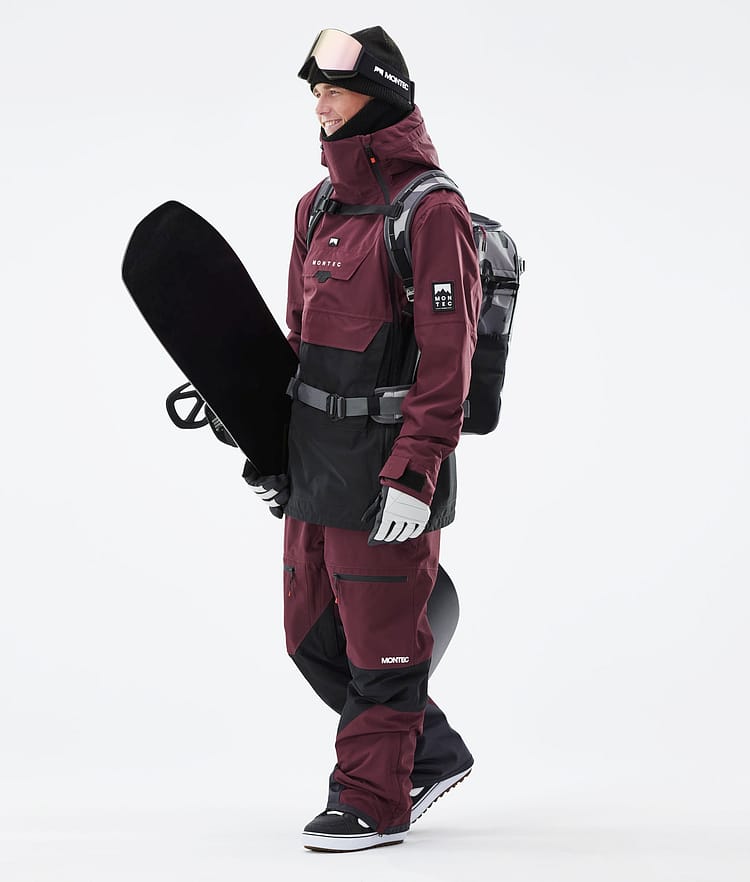 Montec Doom 21 Snowboardjacke Herren Burgundy/Black, Image 5 of 13