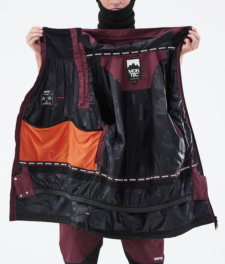 Montec Doom 21 Snowboardjacke Herren Burgundy/Black, Image 13 of 13