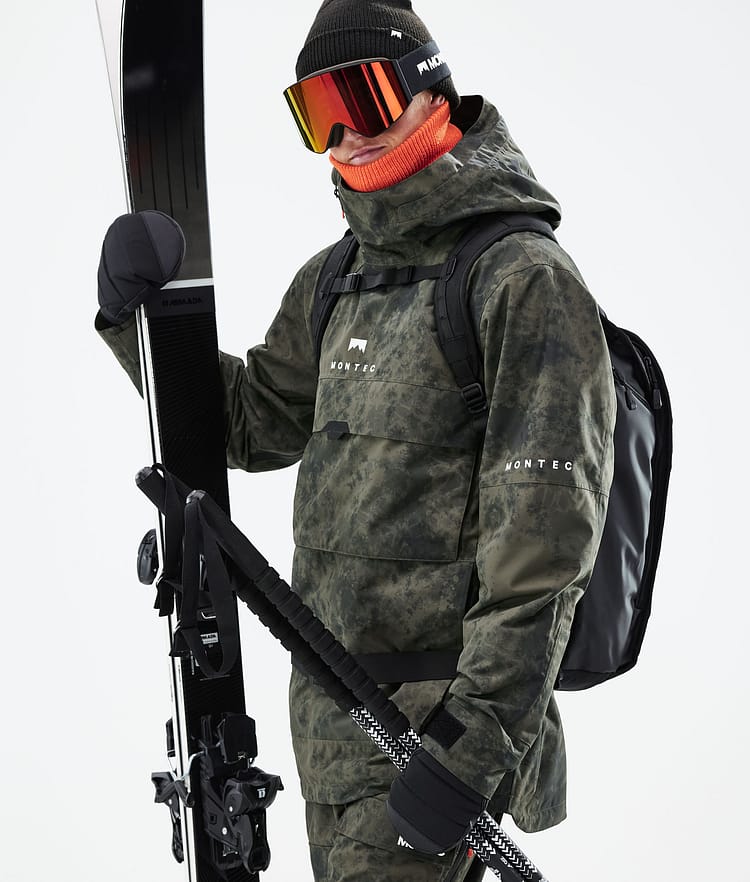 Montec Dune 21 Skijacke Herren Olive Green Tiedye, Image 3 of 11