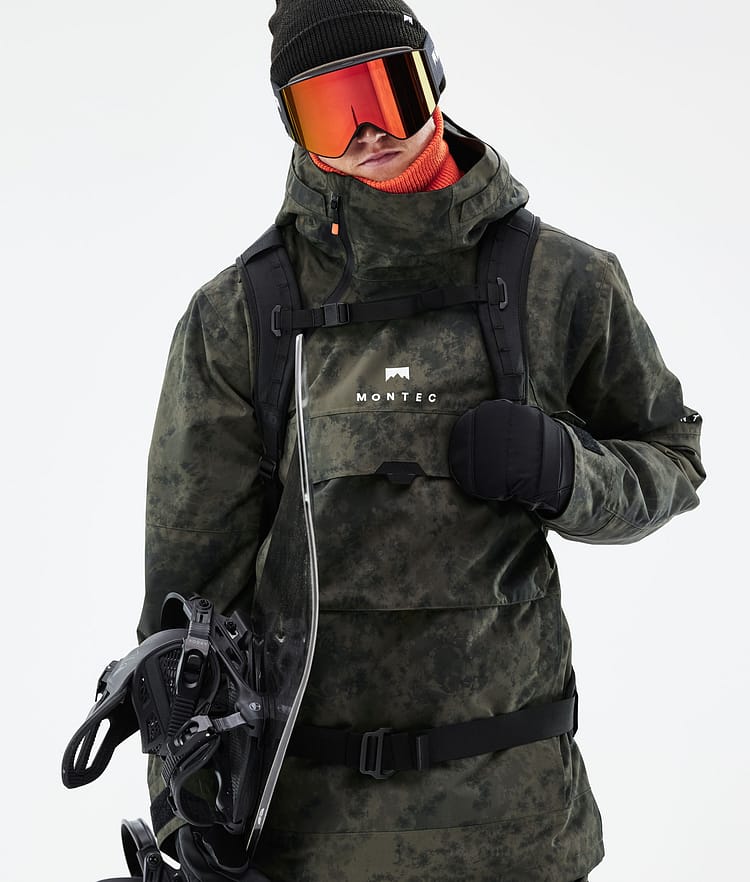 Montec Dune 21 Snowboardjacke Herren Olive Green Tiedye, Image 3 of 10