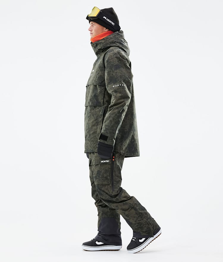 Montec Dune 21 Snowboardjacke Herren Olive Green Tiedye, Image 5 of 10
