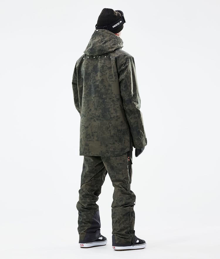 Montec Dune 21 Snowboardjacke Herren Olive Green Tiedye, Image 6 of 10