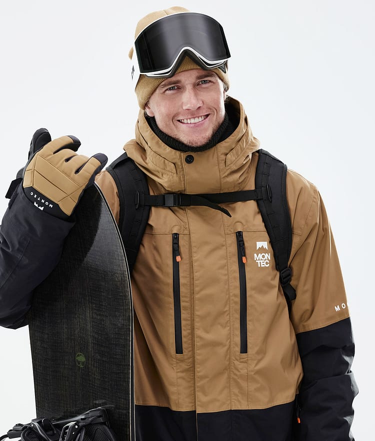 Montec Fawk 21 Snowboardjacke Herren Gold/Black, Image 2 of 12