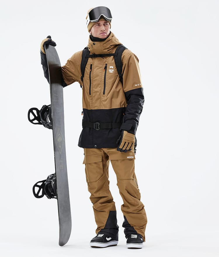Montec Fawk 21 Snowboardjacke Herren Gold/Black, Image 5 of 12