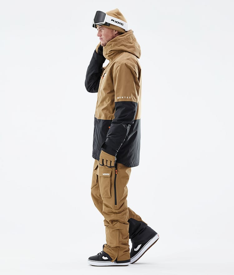 Montec Fawk 21 Snowboardjacke Herren Gold/Black, Image 6 of 12