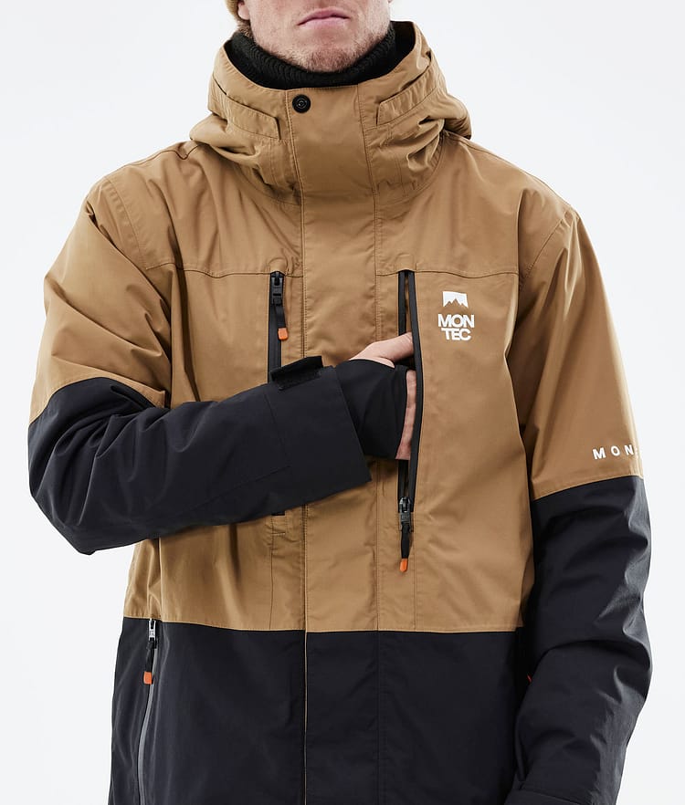 Montec Fawk 21 Snowboardjacke Herren Gold/Black, Image 11 of 12