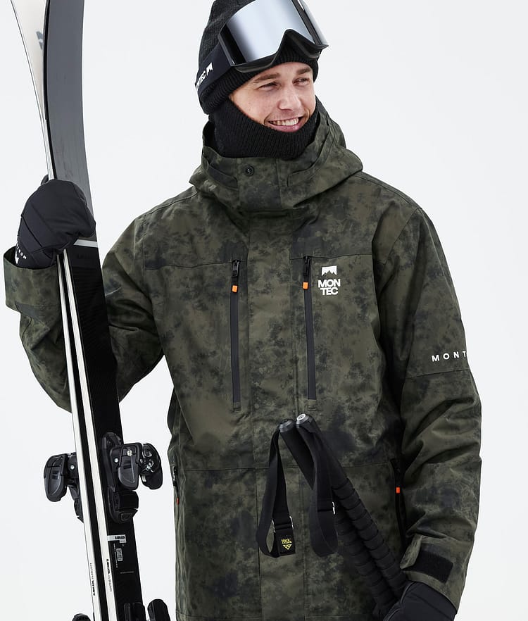 Montec Fawk 21 Skijacke Herren Olive Green Tiedye, Image 2 of 10